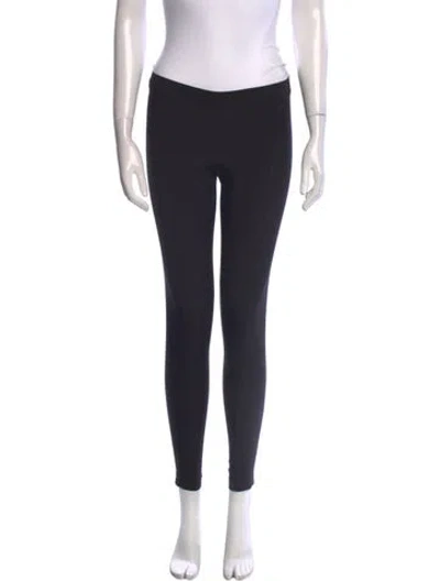 Pre-owned Alexis Leather Skinny Leg Pants In Black