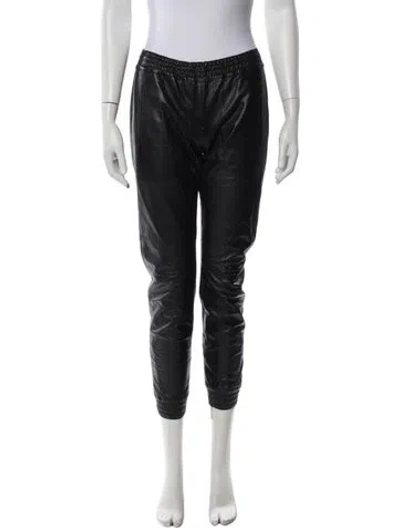Pre-owned Alexis Leather Skinny Leg Pants In Blue
