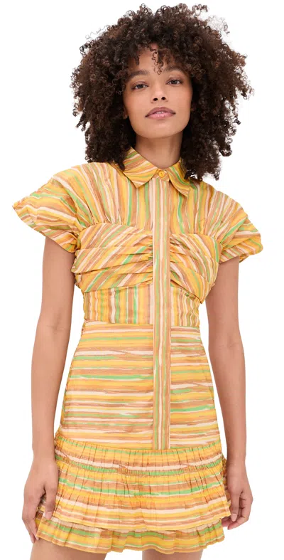 Alexis Lera Dress Lemon Stripe In Multi
