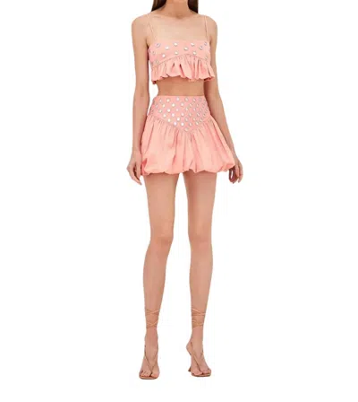 Alexis Liane Crop Top In Salmon