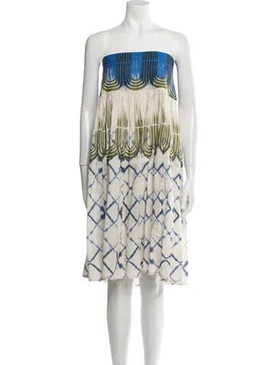 Pre-owned Alexis Linen Midi Length Skirt In Neutral