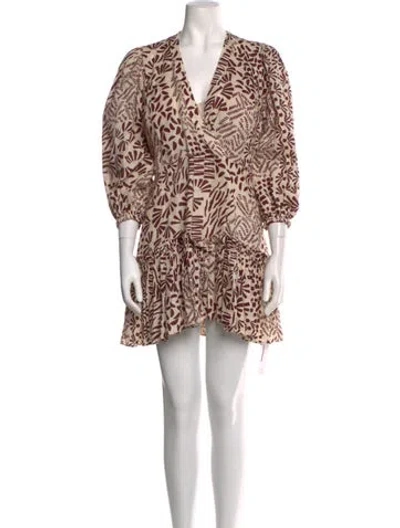 Pre-owned Alexis Linen Mini Dress