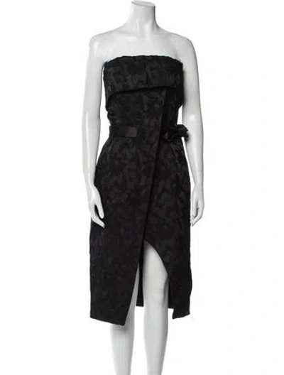 Pre-owned Alexis Linen Mini Dress In Black