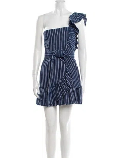 Pre-owned Alexis Linen Mini Dress In Multi