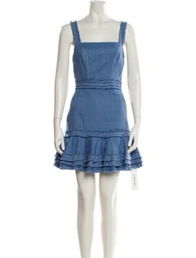 Pre-owned Alexis Linen Mini Dress W/ Tags In Blue