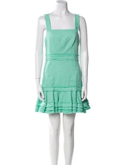 Pre-owned Alexis Linen Mini Dress W/ Tags In Green
