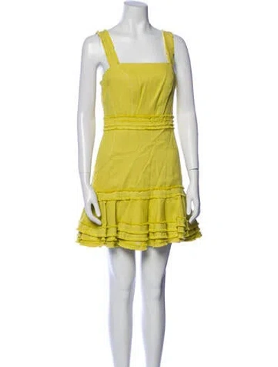 Pre-owned Alexis Linen Mini Dress W/ Tags In Green