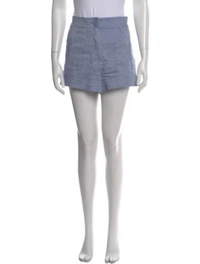 Pre-owned Alexis Linen Mini Shorts In Blue