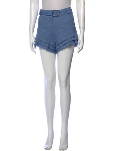 Pre-owned Alexis Linen Mini Shorts In Blue