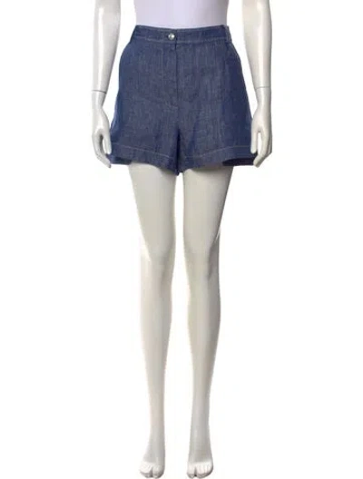 Pre-owned Alexis Linen Mini Shorts In Blue