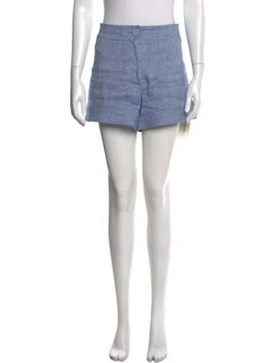 Pre-owned Alexis Linen Mini Shorts In Blue