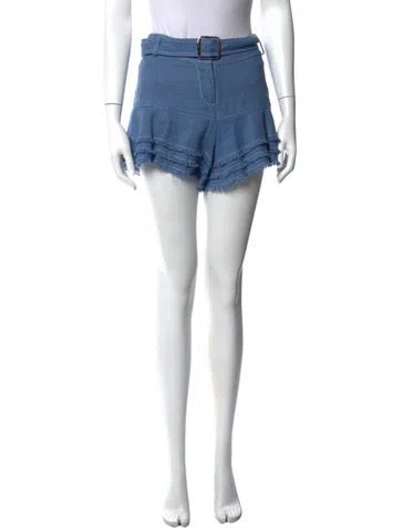 Pre-owned Alexis Linen Mini Shorts In Blue