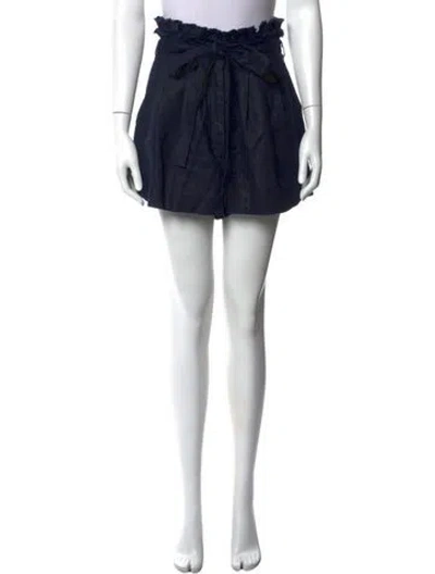 Pre-owned Alexis Linen Mini Shorts In Blue