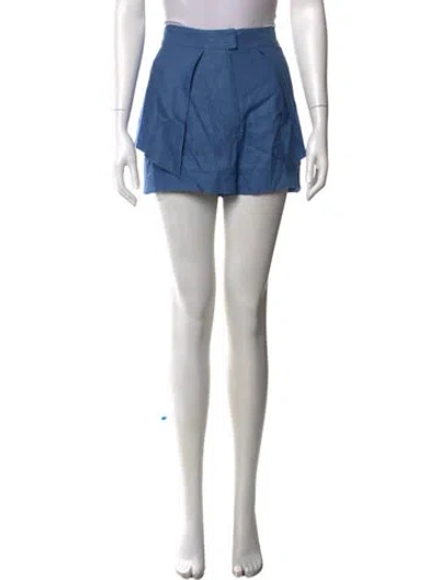 Pre-owned Alexis Linen Mini Shorts In Blue