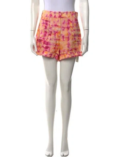 Pre-owned Alexis Linen Mini Shorts In Multicolor