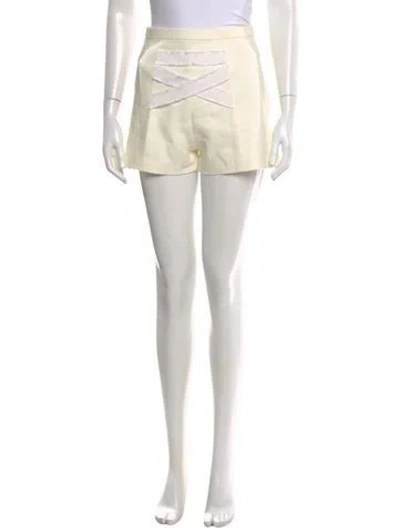 Pre-owned Alexis Linen Mini Shorts In Neutrals