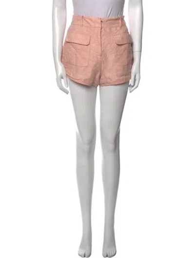 Pre-owned Alexis Linen Mini Shorts In Pink