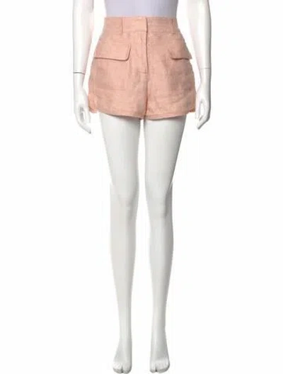 Pre-owned Alexis Linen Mini Shorts In Pink