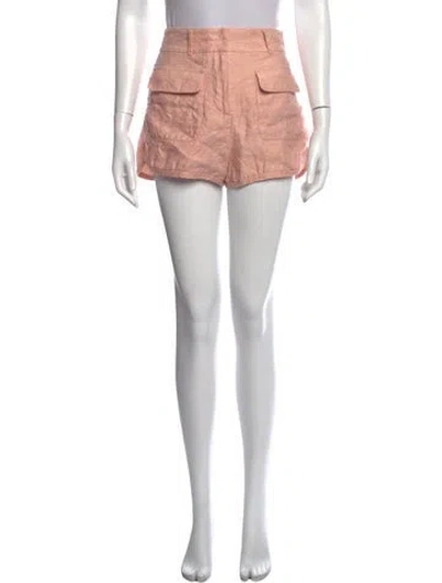 Pre-owned Alexis Linen Mini Shorts In Pink