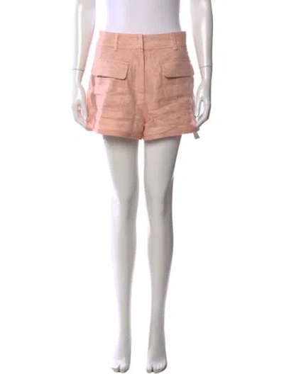 Pre-owned Alexis Linen Mini Shorts In Pink