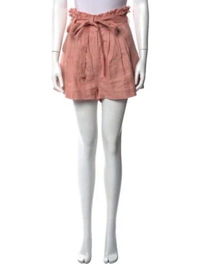 Pre-owned Alexis Linen Mini Shorts In Pink