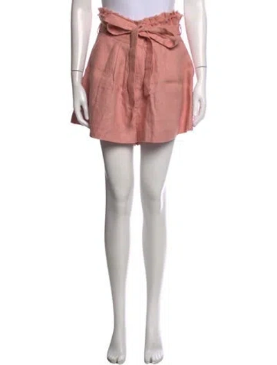 Pre-owned Alexis Linen Mini Shorts W/ Tags In Pink