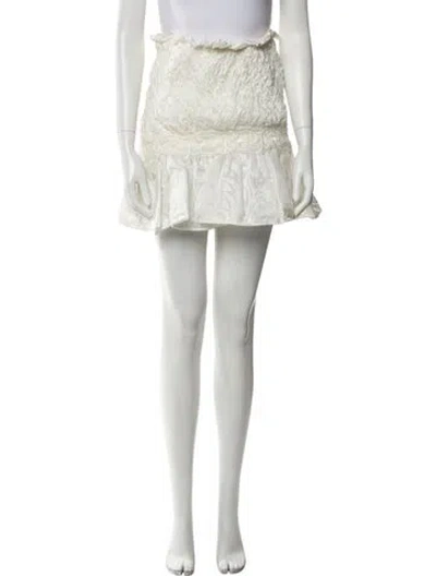 Pre-owned Alexis Linen Mini Skirt W/ Tags In Neutral