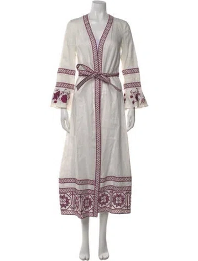 Pre-owned Alexis Linen Striped Sweater In Neutral