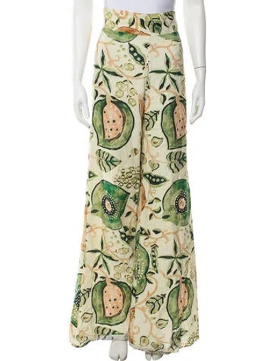 Pre-owned Alexis Linen Wide Leg Pants In Neutrals