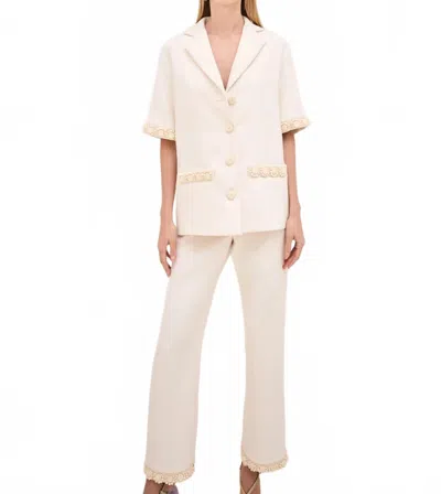 Alexis Lio Top In Ivory In Neutral