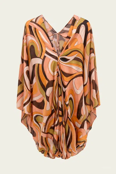 Alexis Lishan Dress In Abstract Print In Multi