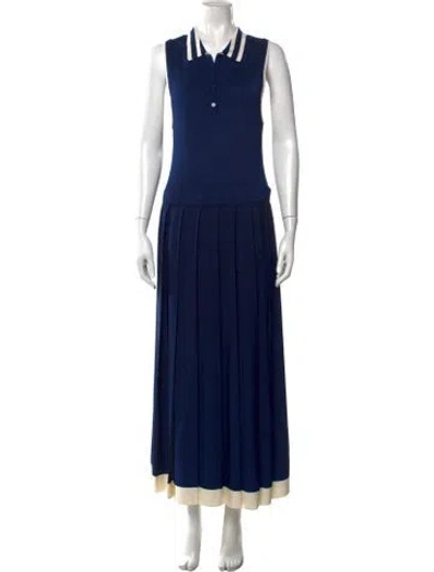 Pre-owned Alexis Long Dress In Blue