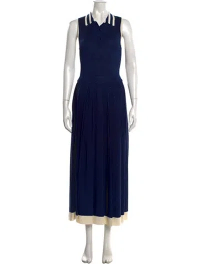 Pre-owned Alexis Long Dress In Blue