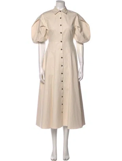 Pre-owned Alexis Long Dress In Neutral