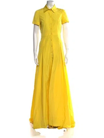 Pre-owned Alexis Long Dress In Yellow