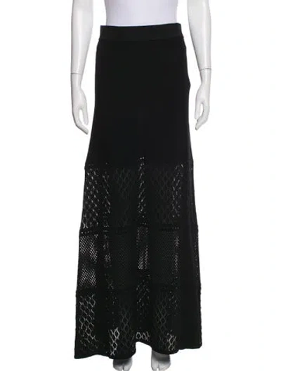 Pre-owned Alexis Long Skirt In Black