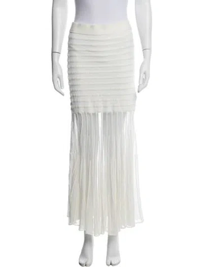 Pre-owned Alexis Long Skirt In White