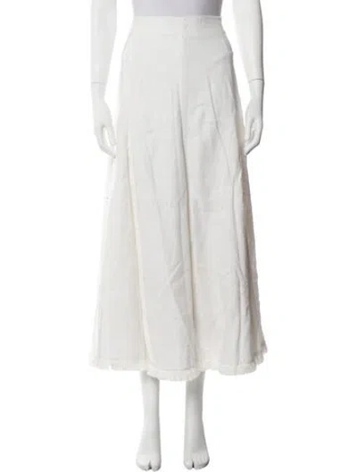 Pre-owned Alexis Long Skirt In White
