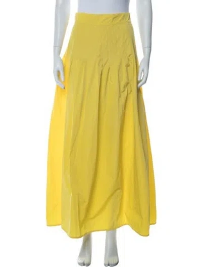 Pre-owned Alexis Long Skirt In Yellow