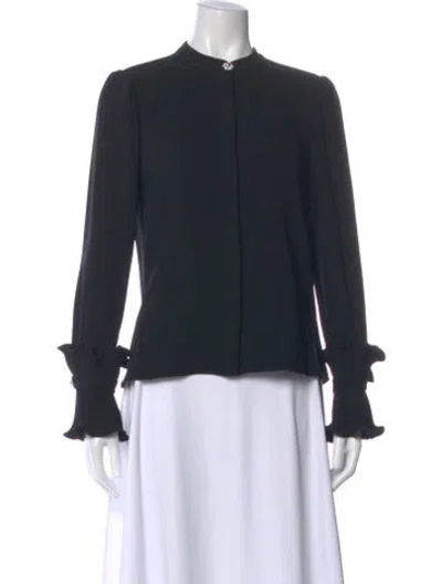Pre-owned Alexis Long Sleeve Blouse In Black