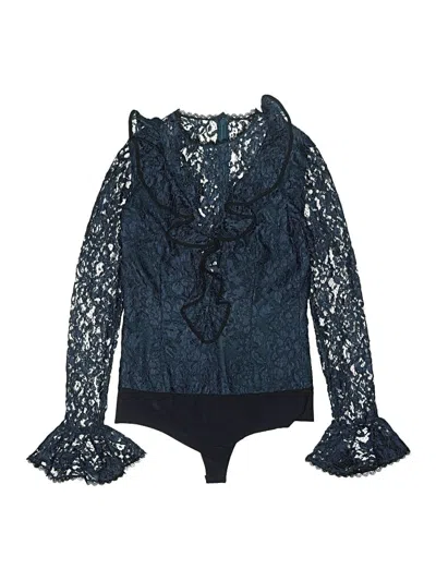 Pre-owned Alexis Long Sleeve Blouse In Blue