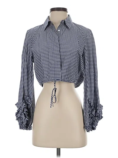 Pre-owned Alexis Long Sleeve Blouse In Blue