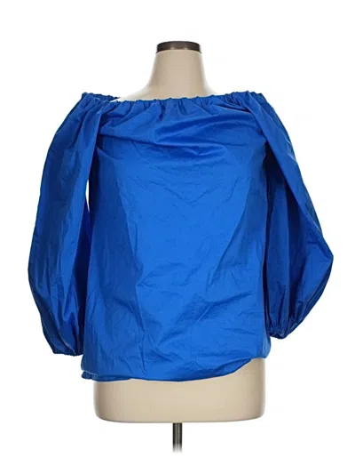 Pre-owned Alexis Long Sleeve Blouse In Blue