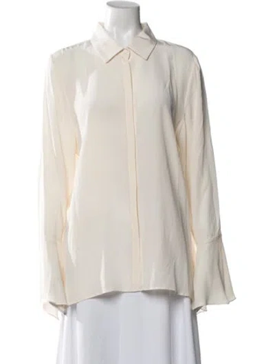 Pre-owned Alexis Long Sleeve Blouse In Neutrals