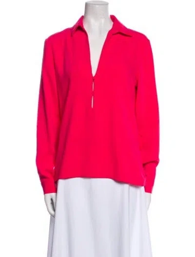 Pre-owned Alexis Long Sleeve Blouse In Pink