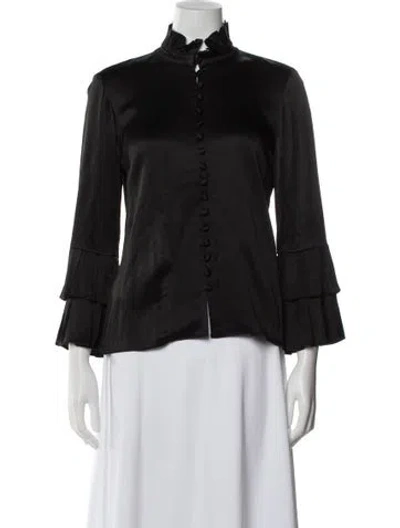 Pre-owned Alexis Long Sleeve Blouse W/ Tags In Black