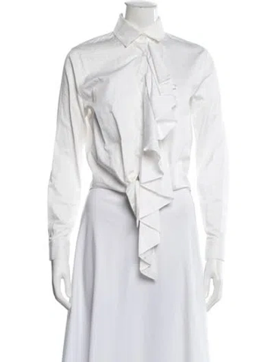Pre-owned Alexis Long Sleeve Blouse W/ Tags In White