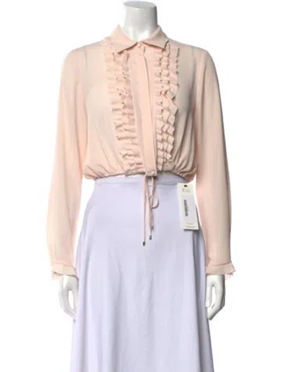 Pre-owned Alexis Long Sleeve Crop Top W/ Tags In Neutral