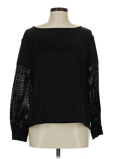 Pre-owned Alexis Long Sleeve Top Black Square Neckline Tops