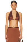 Alexis Lotte Top In Sienna Dot